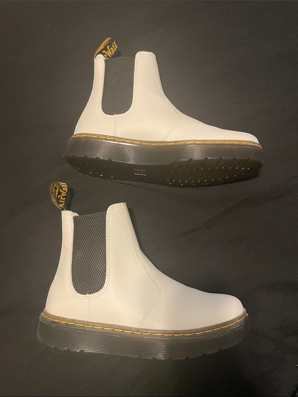 White Dr. Marten boots